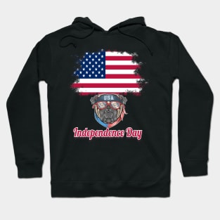 bull dog 4th of July great again 4th of july happy independence day , flag USA Hoodie